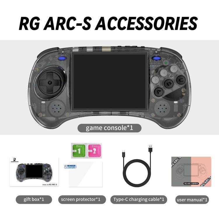 ANBERNIC RG ARC-S Handheld Game Console 4-Inch IPS Screen Linux System Portable Video Arcade 128G...