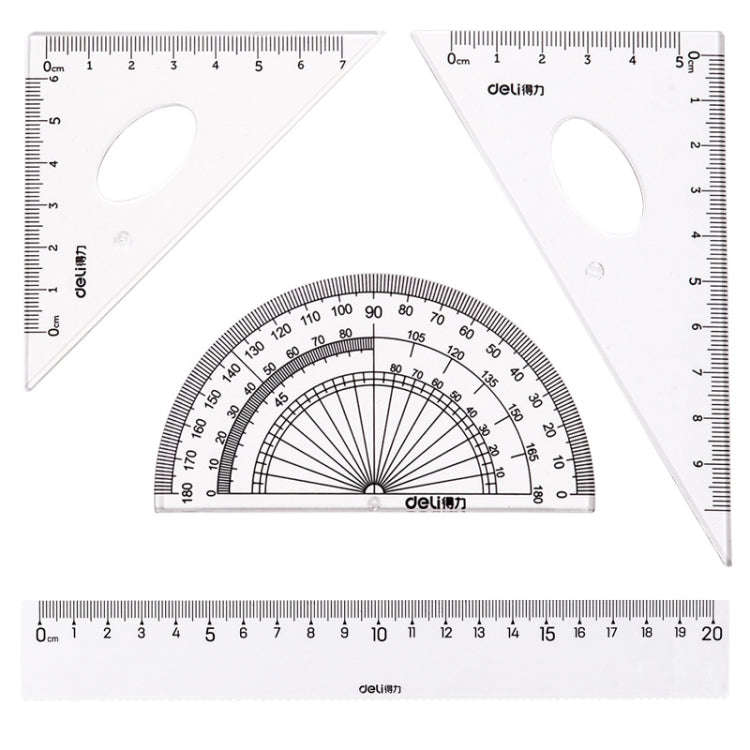Deli  4-in-1 Ruler Set for Students Ruler Stationery Set, Model: 79529