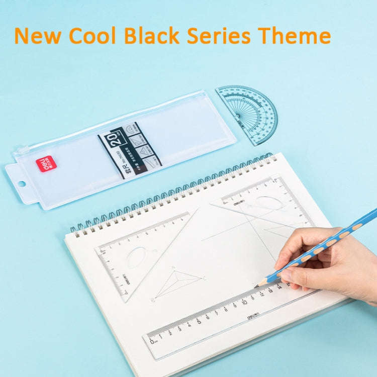 Deli  4-in-1 Ruler Set for Students Ruler Stationery Set, Model: 79529