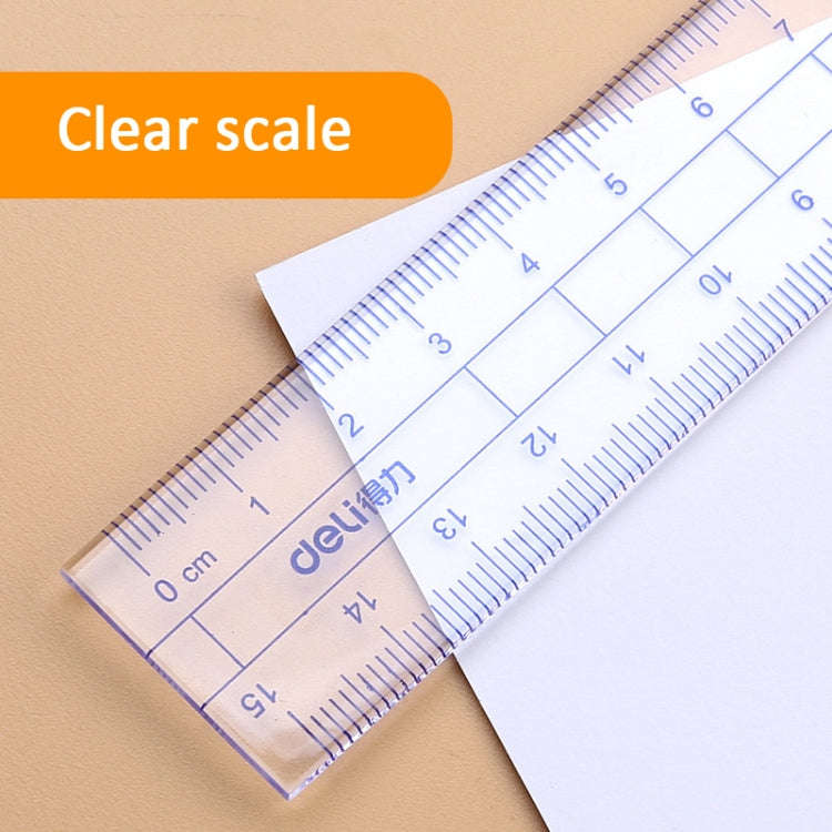 Deli  4-in-1 Ruler Set for Students Ruler Stationery Set, Model: 9597
