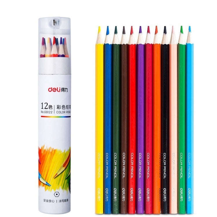 Del  Colored Pencil Set Oil-based Color Lead Painting Supplies, Spec: 12 Colors