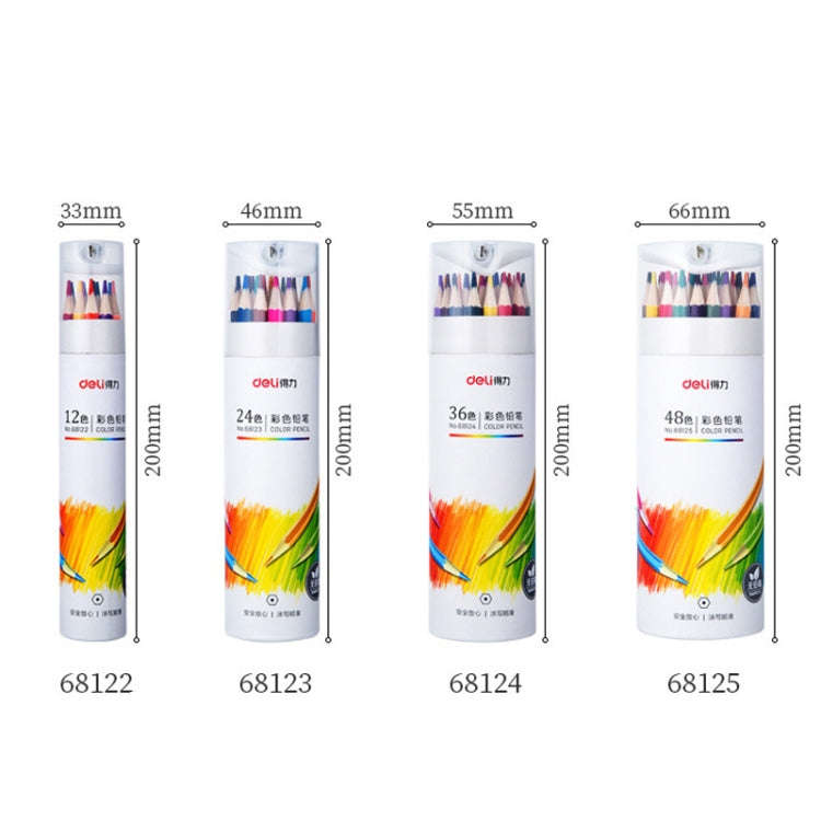 Del  Colored Pencil Set Oil-based Color Lead Painting Supplies, Spec: 48 Colors