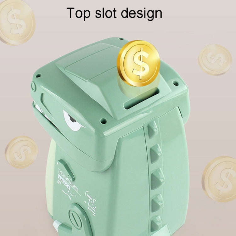 16.5 x 12 x 20.5cm Kids Cartoon Dinosaur Password Coin Bank Automatic Rolling Coin Bank Toys(Red)