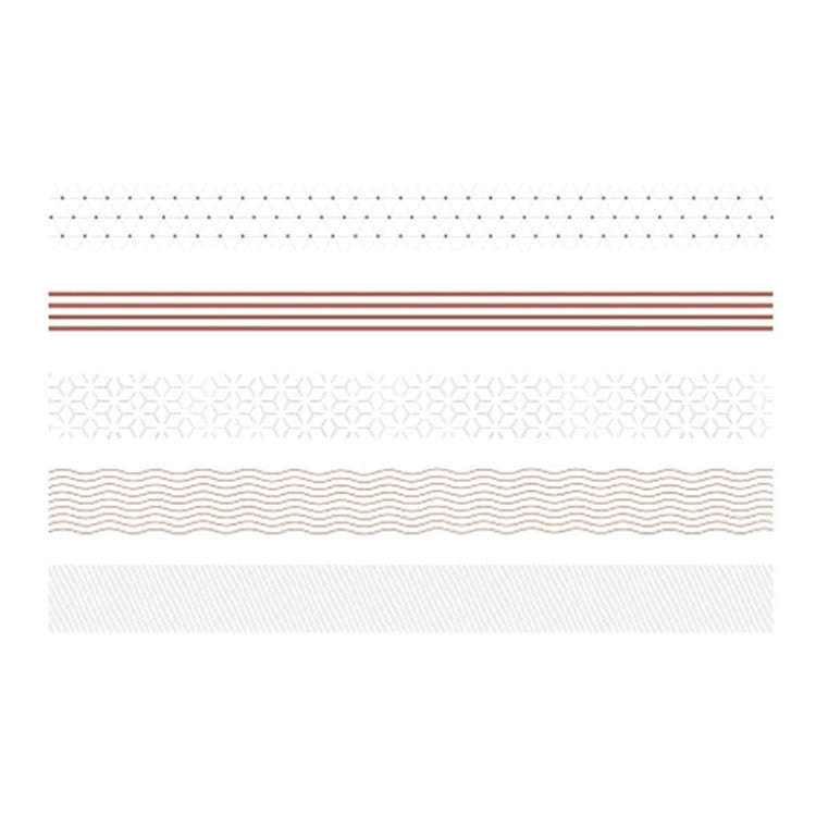5rolls /Box 3m Washi DIY Decoration Handbook Tape Set, Color: Point and Line