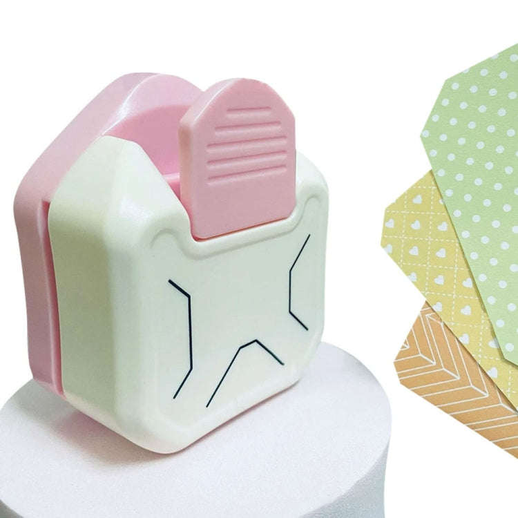 3 In 1 Fancy Corner Cutter Multi-angle Corner Cutter Chamfering Embosser, Style: Flat Corner (Pink)