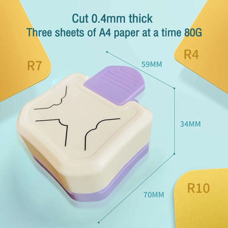 3 In 1 Fancy Corner Cutter Multi-angle Corner Cutter Chamfering Embosser, Style: Flat Corner (Pink)