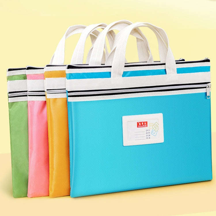 BeiDuoMei Student File Bag A4 Double Layer Classified Storage Exam Paper Data Bag(Green)