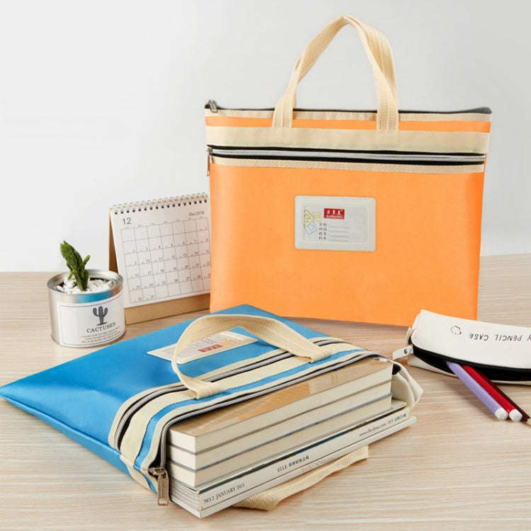 BeiDuoMei Student File Bag A4 Double Layer Classified Storage Exam Paper Data Bag(Rose Red)