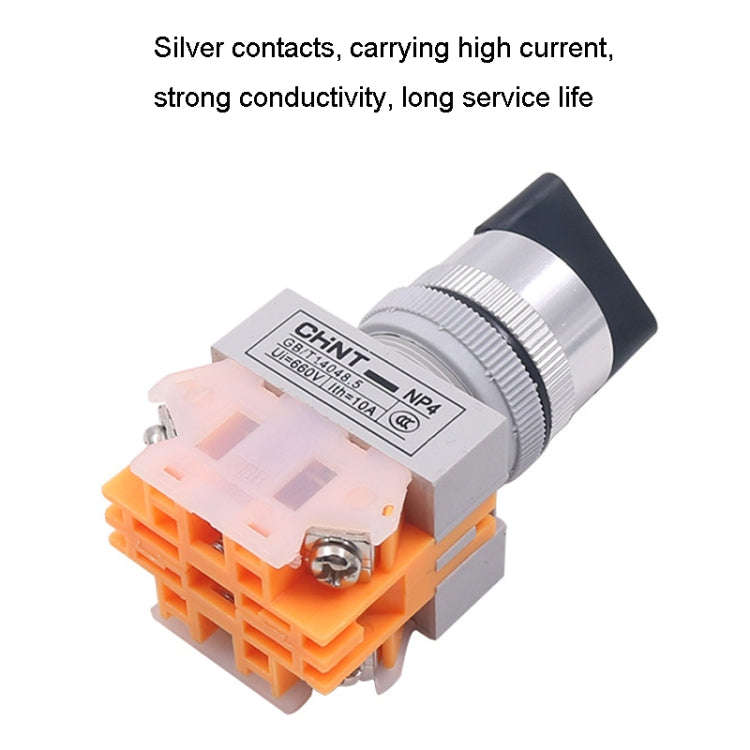 CHNT NP4-20X/31 Rotary Button 3-Position Self-Locking Transfer Switch Contacts 2 Normally Open