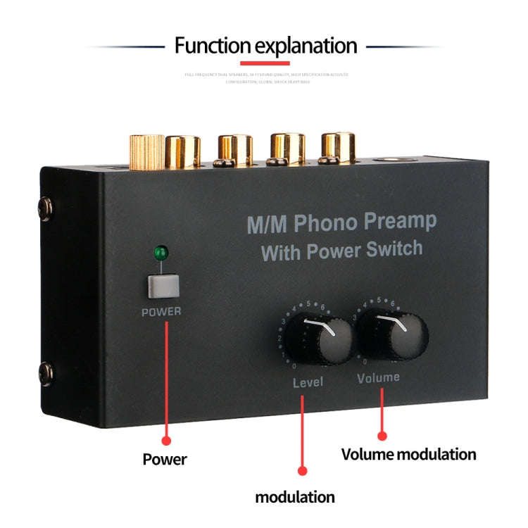 Vinyl Record Player Preamplifier, US Plug(PP500)