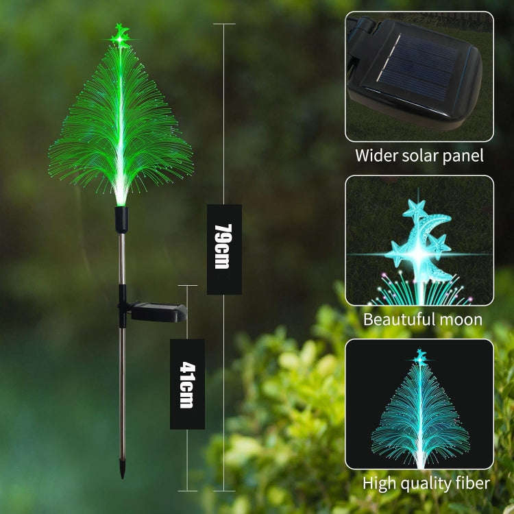 Star Moon Transparent Christmas Tree Solar Light Outdoor Atmosphere Lighting Outdoor Waterproof G...