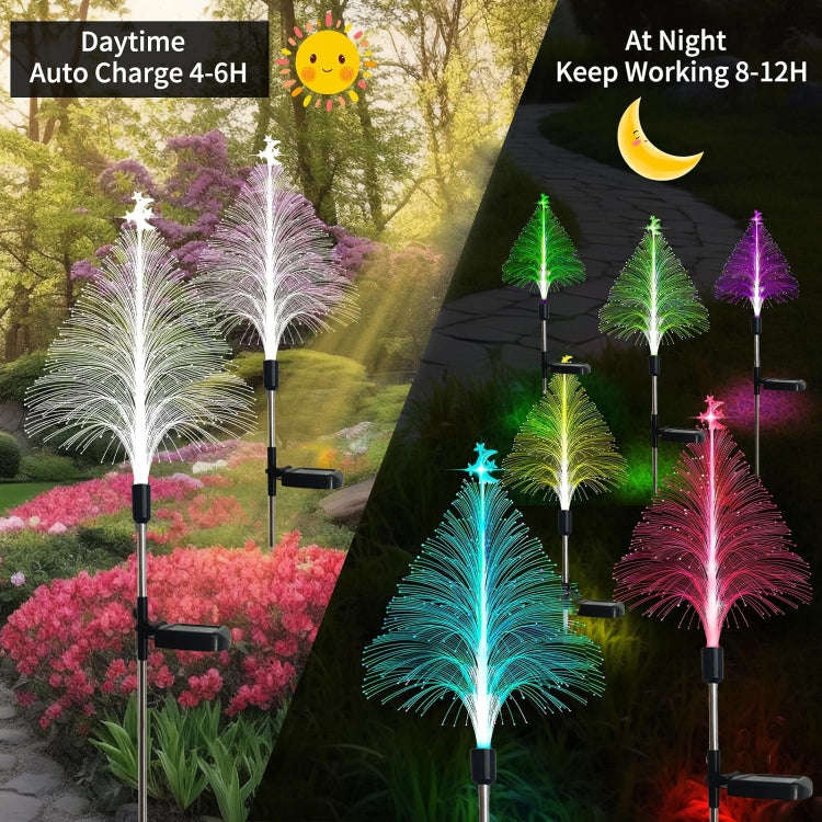 Star Moon Transparent Christmas Tree Solar Light Outdoor Atmosphere Lighting Outdoor Waterproof G...