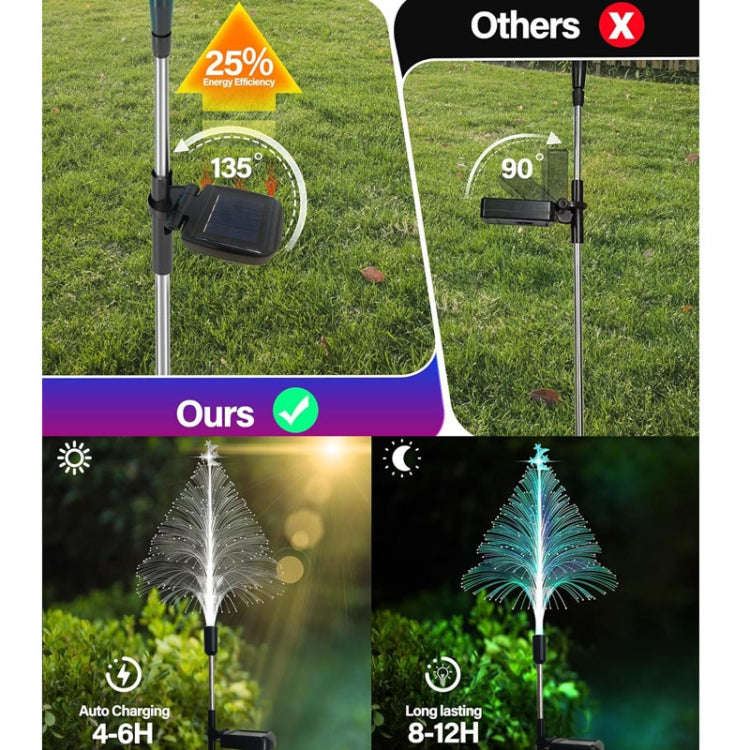 Star Moon Transparent Christmas Tree Solar Light Outdoor Atmosphere Lighting Outdoor Waterproof G...