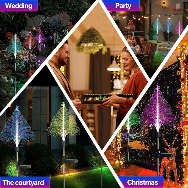 Star Moon Transparent Christmas Tree Solar Light Outdoor Atmosphere Lighting Outdoor Waterproof G...