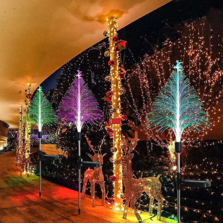 Star Moon Transparent Christmas Tree Solar Light Outdoor Atmosphere Lighting Outdoor Waterproof G...