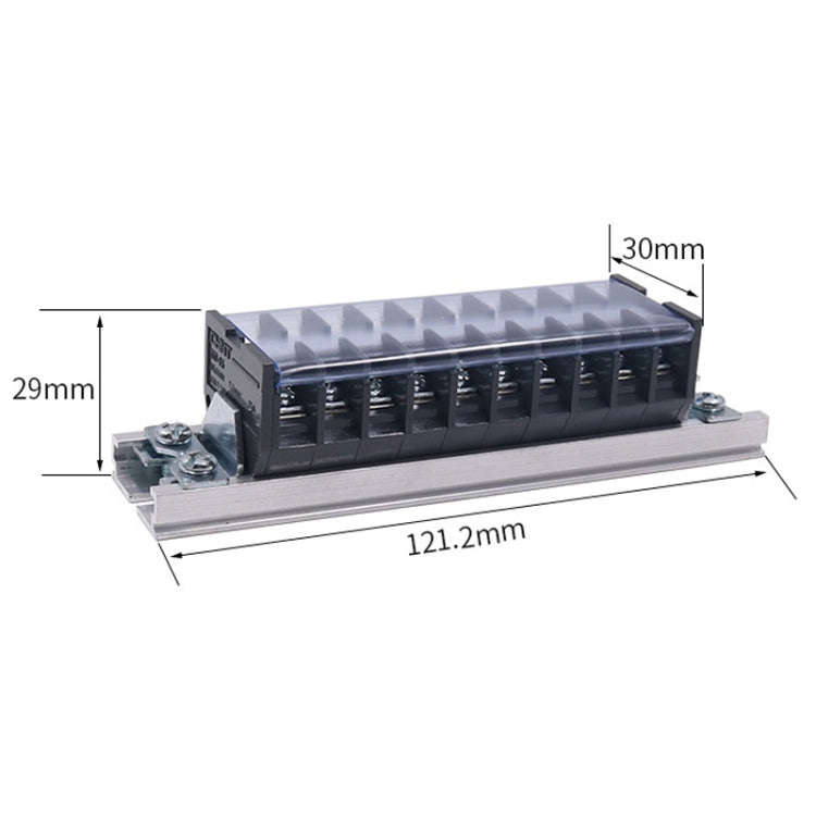 CHINT TD-1510 Terminal Block Rail Type Wiring Block Paralleling Wires Wire Connector