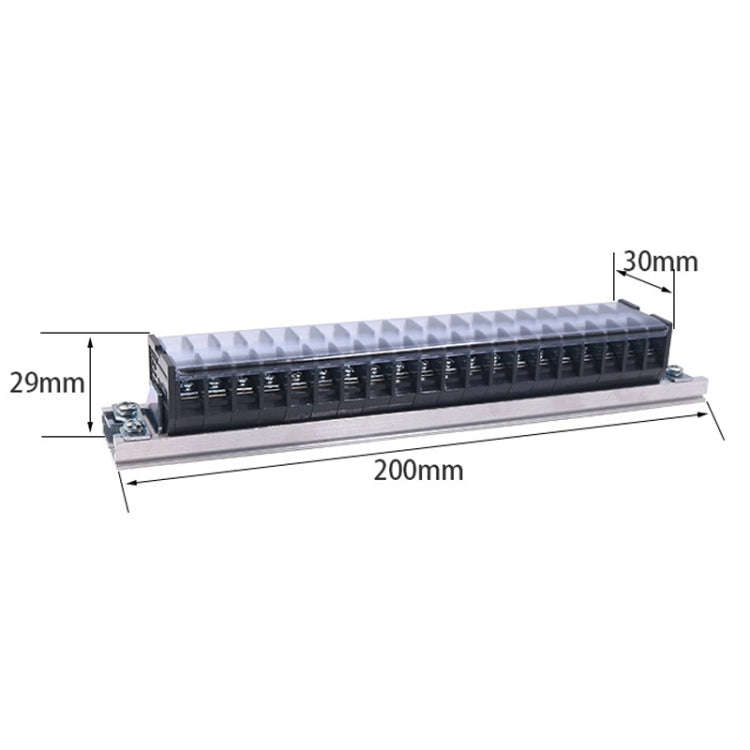 CHINT TD-1520 Terminal Block Rail Type Wiring Block Paralleling Wires Wire Connector