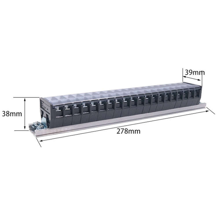 CHINT TD-2020 Terminal Block Rail Type Wiring Block Paralleling Wires Wire Connector