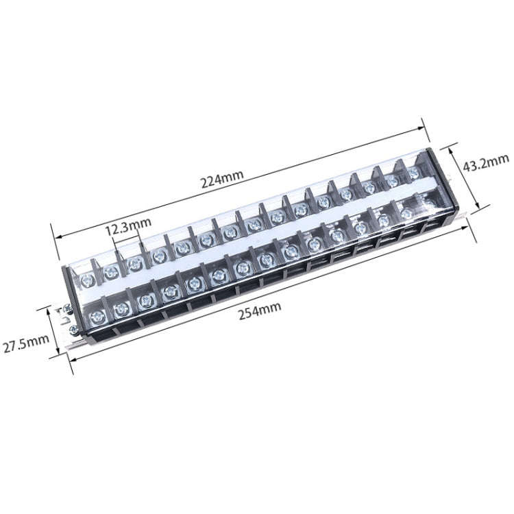 CHINT TD-3015 Terminal Block Rail Type Wiring Block Paralleling Wires Wire Connector