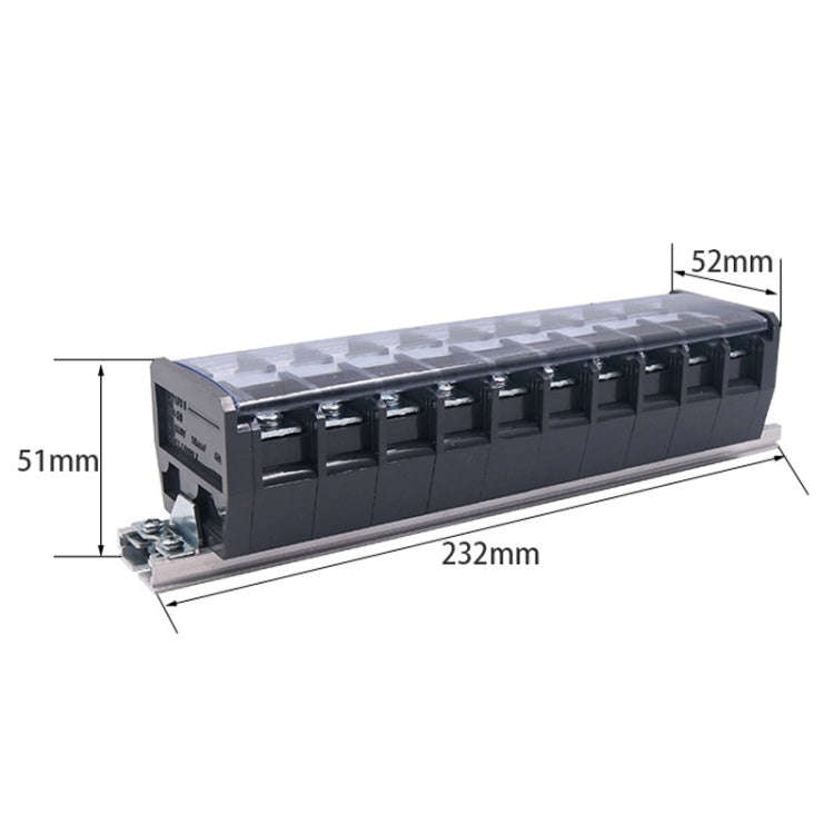 CHINT TD-6010 Terminal Block Rail Type Wiring Block Paralleling Wires Wire Connector