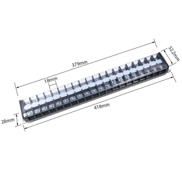 CHINT TD-6020 Terminal Block Rail Type Wiring Block Paralleling Wires Wire Connector