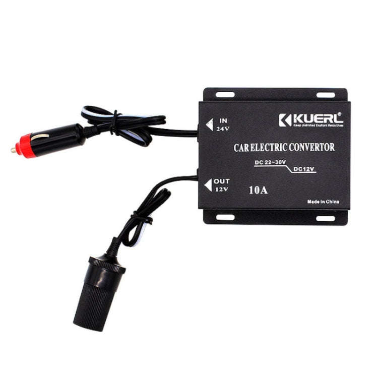 Car Audio Subwoofer Modification Cigarette Lighter Plug Power Converter Buck, Model: 24V-12V 10A
