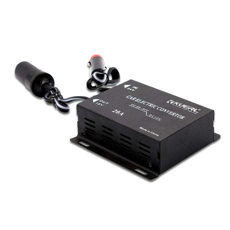 Car Audio Subwoofer Modification Cigarette Lighter Plug Power Converter Buck, Model: 24V-12V 10A