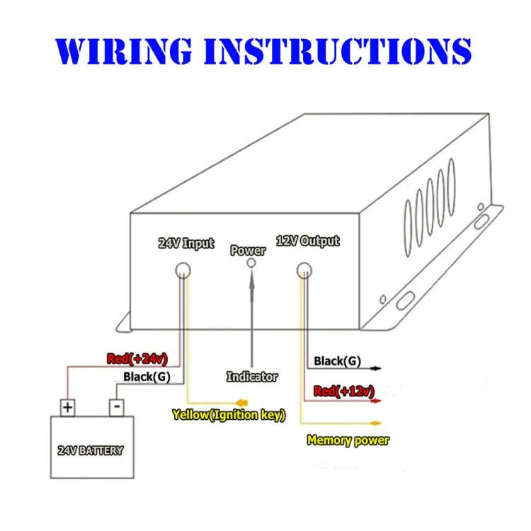 Car Audio Subwoofer Modification Cigarette Lighter Plug Power Converter Buck, Model: 24V-12V 10A
