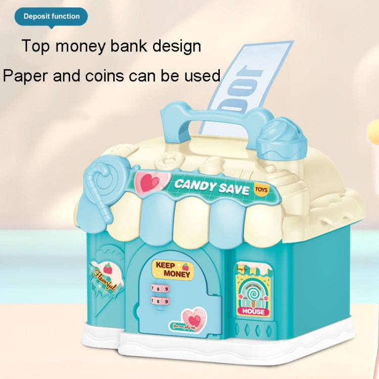 18 x 15 x 16.5cm Candy House Childrens Cartoon Coin Bank Small House Savings Jar Toys(Pink)