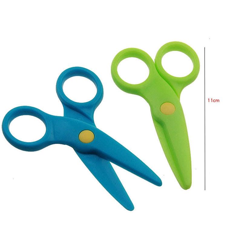 4pcs Mini Cute Safety Plastic Scissors Children Handmade Paper Cutting Tools(Blue)
