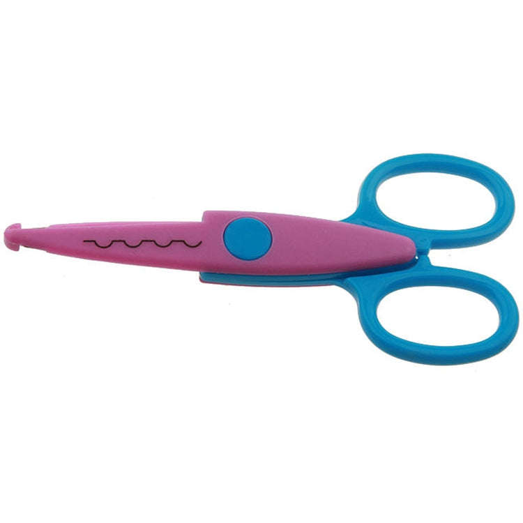 10pcs 5 Inch Children Safety Lace Scissors Kindergarten Fun DIY Photo Album Cutter, Model: Castle...