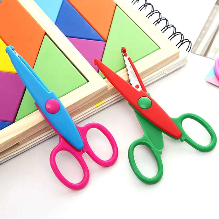 10pcs 5 Inch Children Safety Lace Scissors Kindergarten Fun DIY Photo Album Cutter, Model: Big Wave