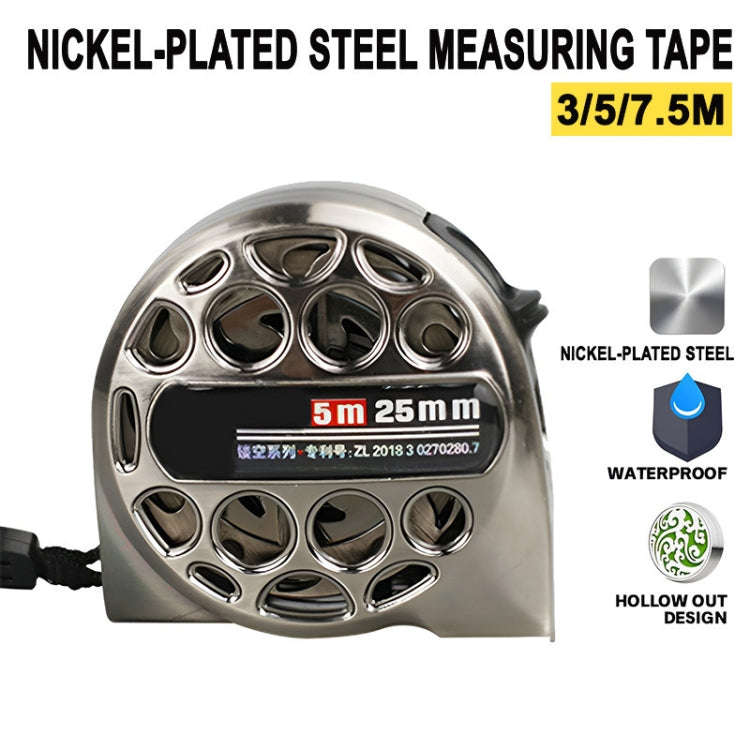 7.5m 25mm Hollow Steel Tape Measure Waterproof Rust Prevention Metal Ruler