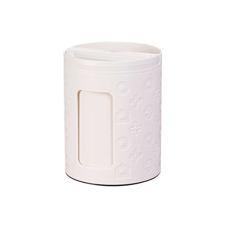 Multifunctional Desktop Tissue Box Remote Control Storage Box Organizer(White)