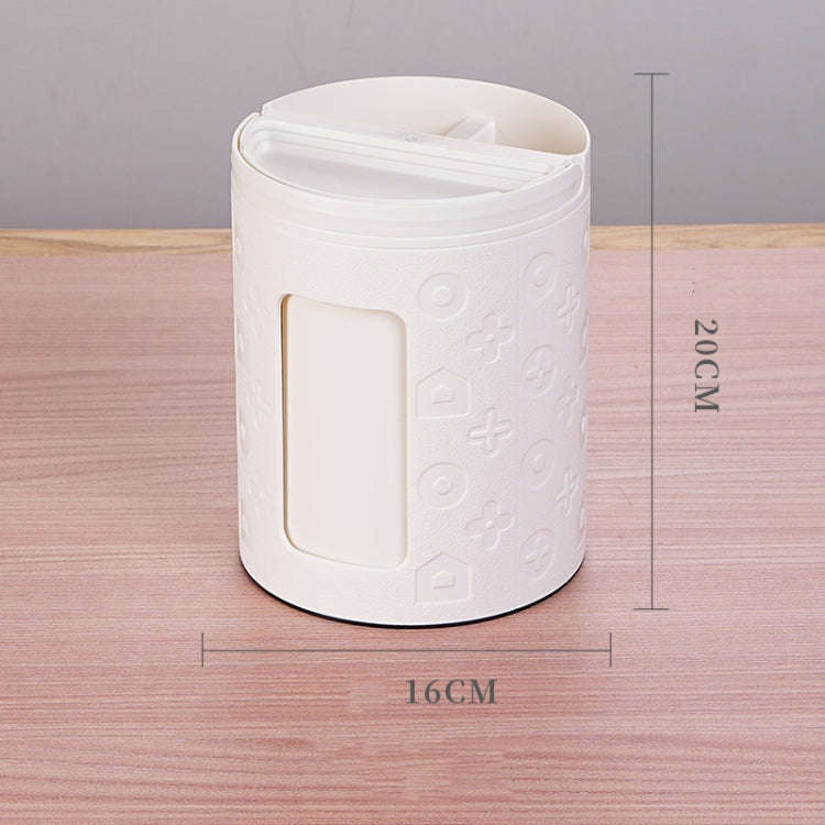 Multifunctional Desktop Tissue Box Remote Control Storage Box Organizer(White)
