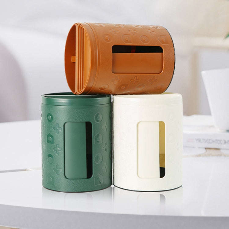 Multifunctional Desktop Tissue Box Remote Control Storage Box Organizer(Brown)