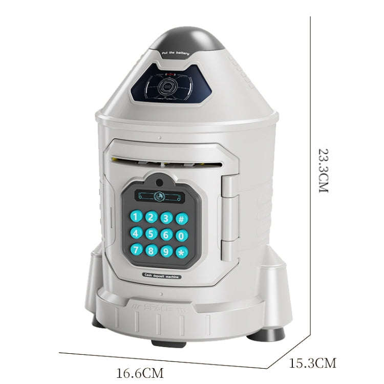16.6 x 15.3 x 23.3cm Childrens Astronaut Code Money Bank Cartoon Space Rocket Money Box Toys(Lake...