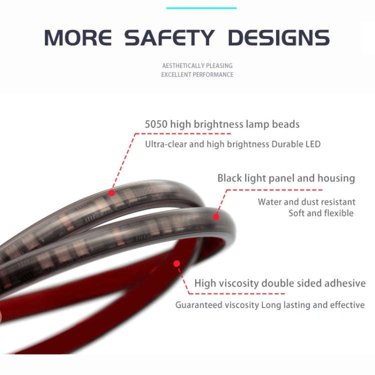 Car Phantom Daytime Running Lights LED Streamer Warning Turning Lights, Length: A15-150cm APP Model