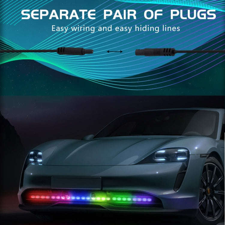 Car Phantom Daytime Running Lights LED Streamer Warning Turning Lights, Length: AR15-150cm APP+RF...