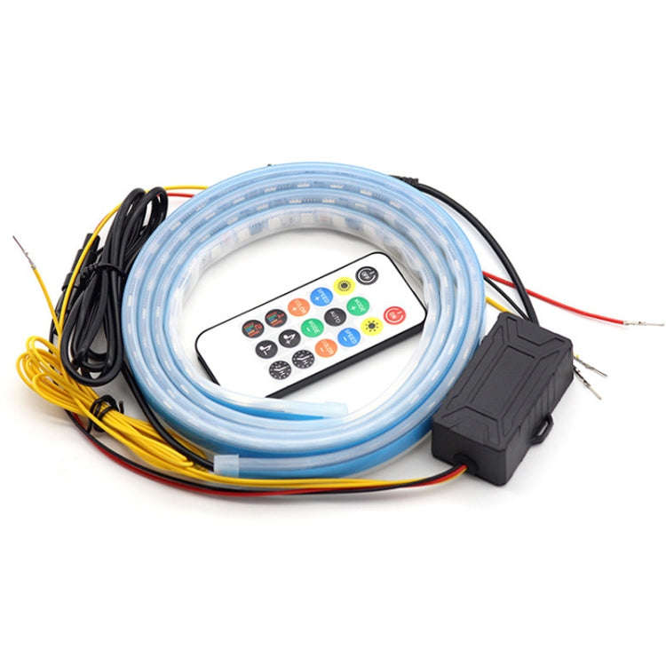 Car LED Streamer Phantom Running Lights Voice-Controlled Rhythmic Atmosphere Light With Turn Sign...