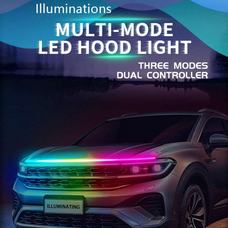 Car LED Streamer Phantom Running Lights Voice-Controlled Rhythmic Atmosphere Light With Turn Sign...