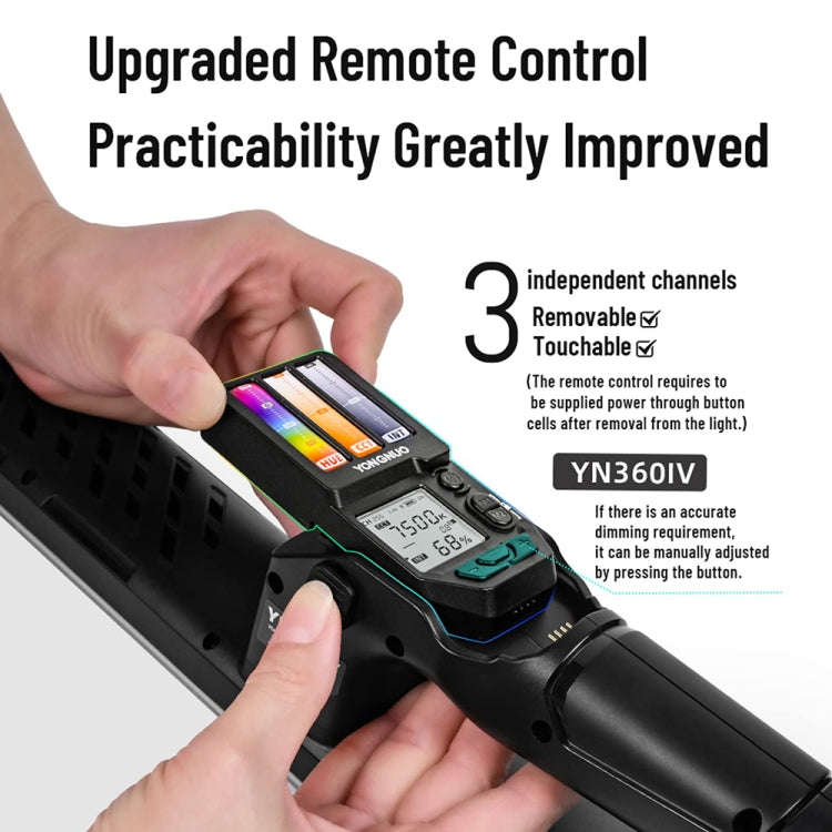 YONGNUO YN360IV 480 LEDs RGB APP Controlled Photography Fill Light, Spec: Standard+Adapter