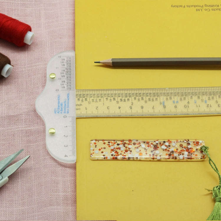 Plastic T-Square Ruler Learning Stationery Ruler(Transparent)