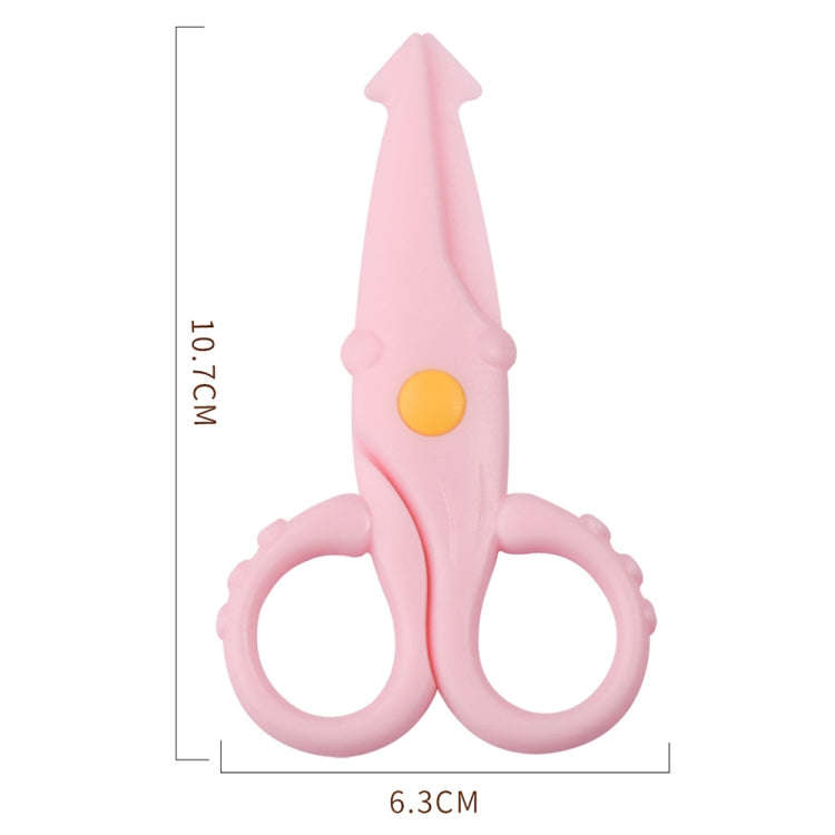 10pcs Cute Squid Mini Plastic Scissors Children Handmade Paper Cutting Tools(Blue)