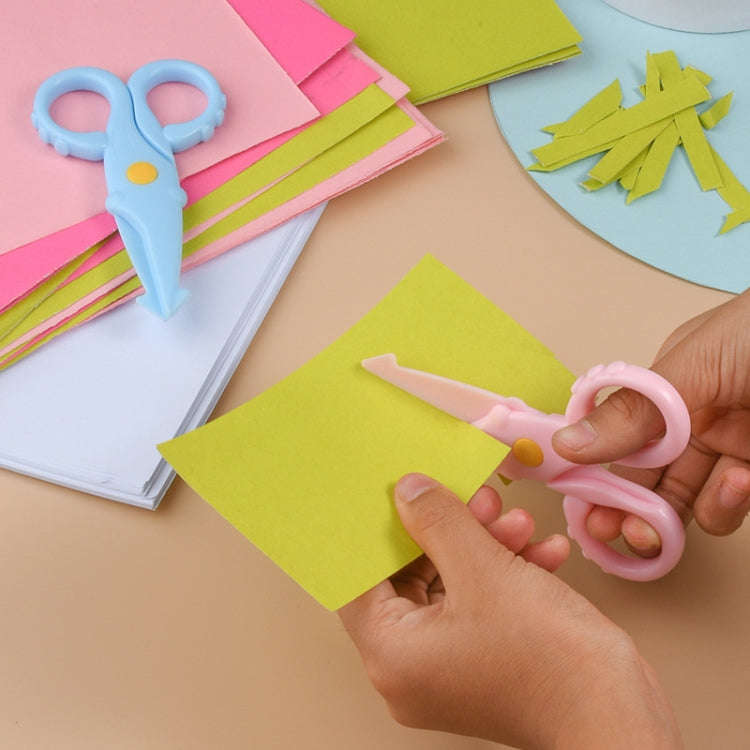 10pcs Cute Squid Mini Plastic Scissors Children Handmade Paper Cutting Tools(Blue)