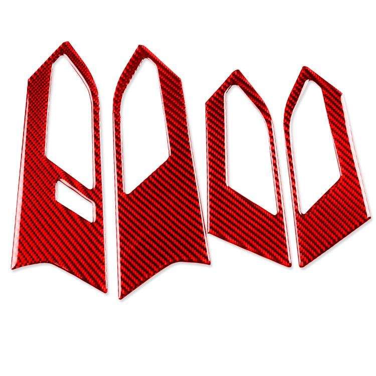 For Volkswagen Sagitar 2019-2023 4pcs /Set Left-hand Drive Door Handle Sticker(Red)