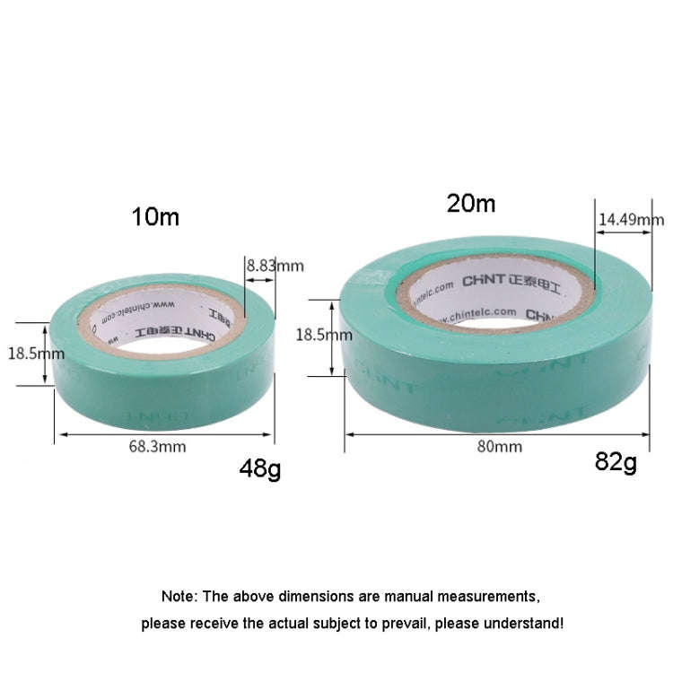 CHINT Electrical Tape Waterproof PVC Wire Insulation Tapes, Specification: 10m Black
