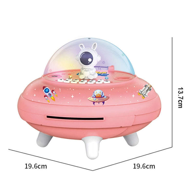 19.6 x 13.7 x 19.6cm UFO Flying Saucer Money Bank Toys Childrens Astronaut Intelligent Simulation...