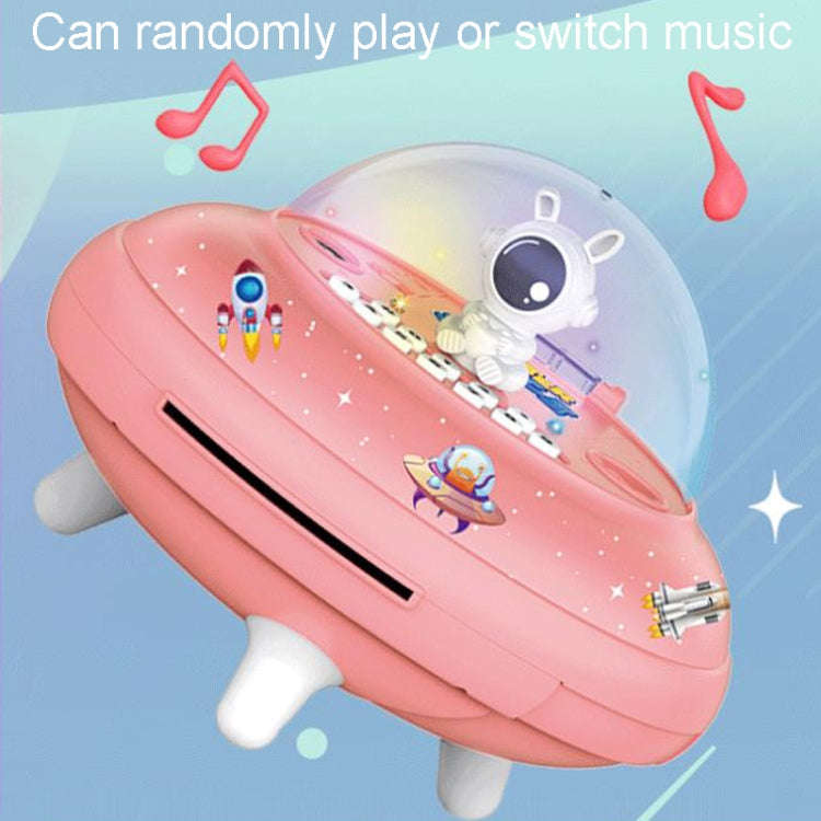 19.6 x 13.7 x 19.6cm UFO Flying Saucer Money Bank Toys Childrens Astronaut Intelligent Simulation...