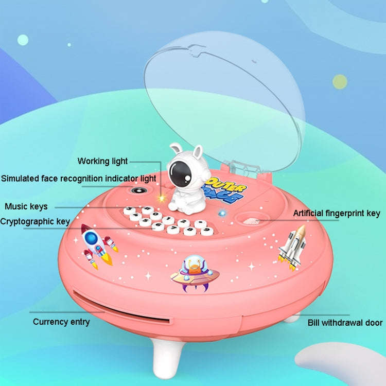 19.6 x 13.7 x 19.6cm UFO Flying Saucer Money Bank Toys Childrens Astronaut Intelligent Simulation...